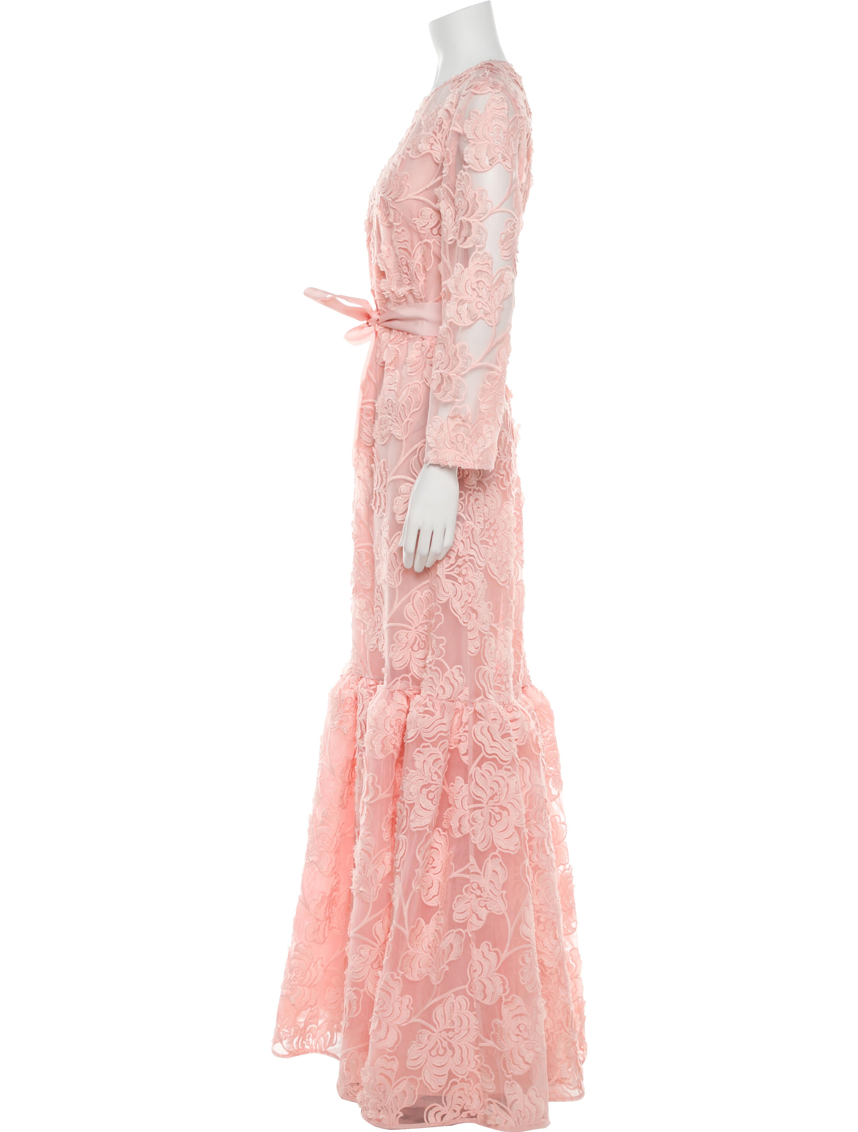 Huishan Zhang Lace Pattern Long Dress w/ Tags