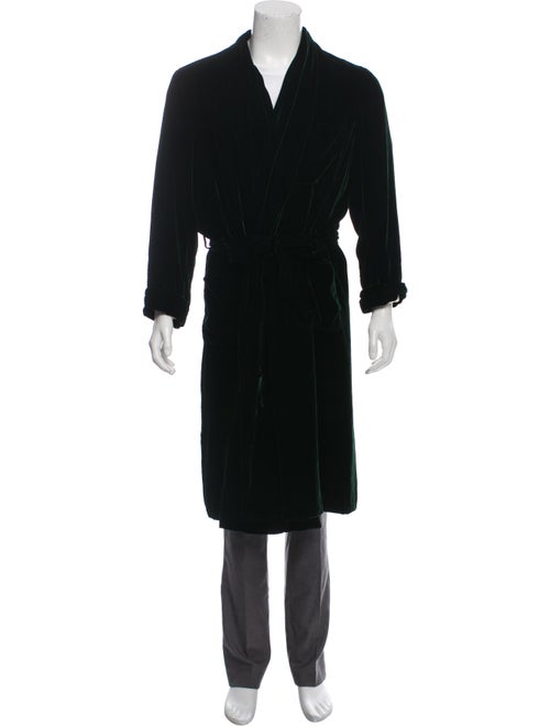 Zilli Velvet Shawl Robe green