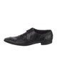 Zilli Leather Animal Print Derby Shoes