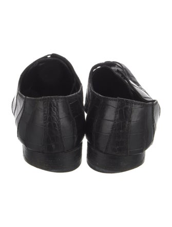 Zilli Leather Animal Print Derby Shoes