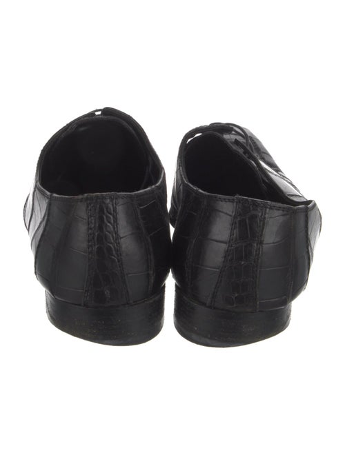 Zilli Leather Animal Print Derby Shoes