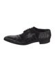 Zilli Leather Animal Print Derby Shoes