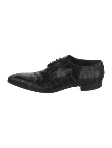 Zilli Oxfords Leather Animal Print Derby Shoes 10