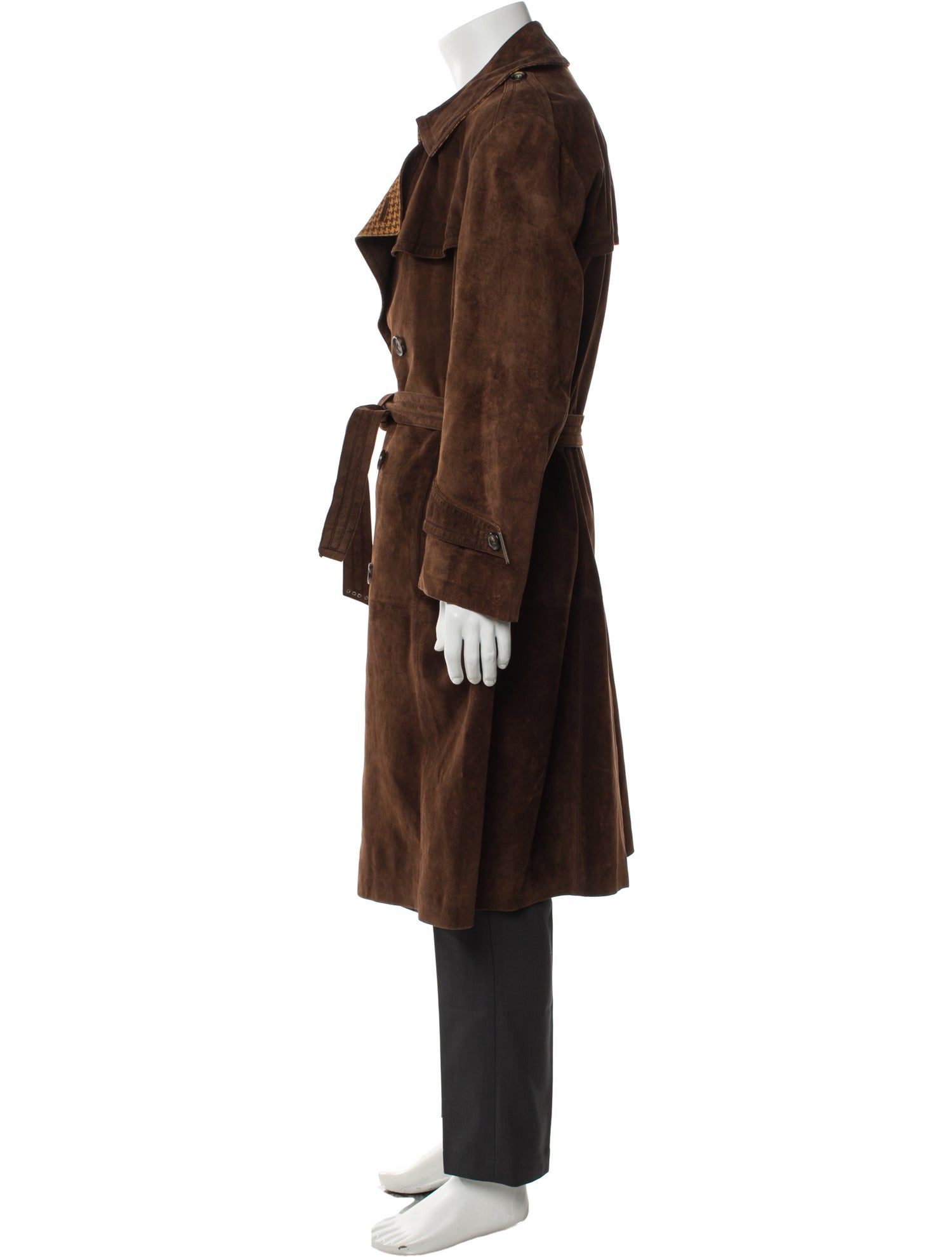 Zilli Leather Trench Coat