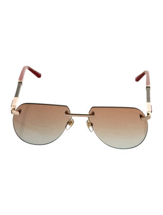 Zilli Aviator Mirrored Sunglasses