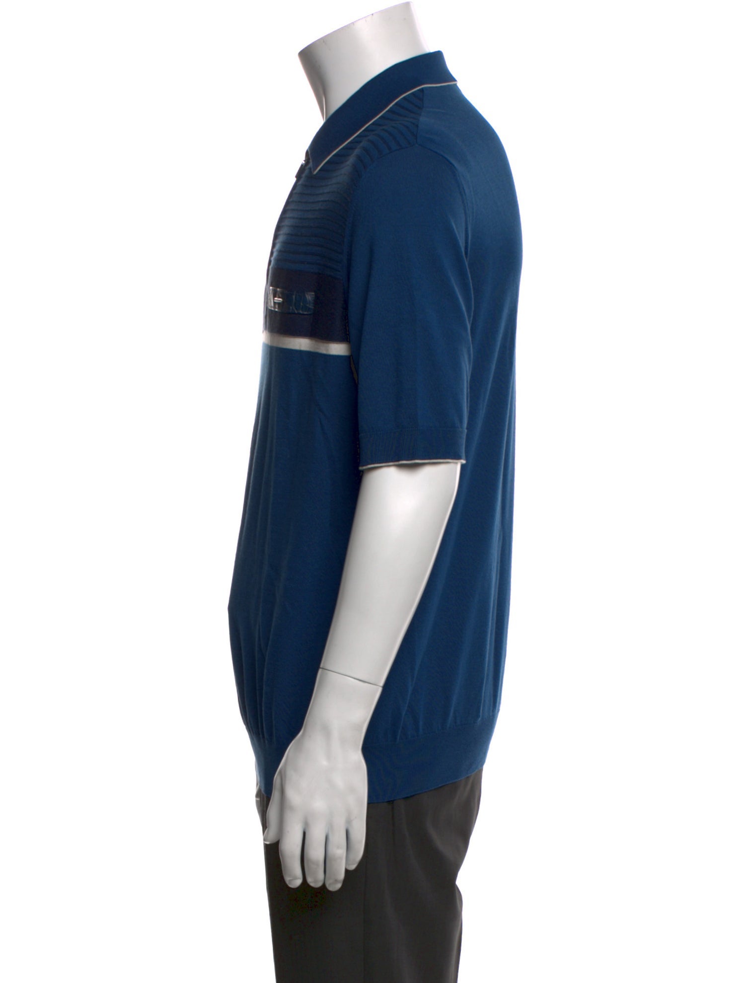 Zilli Silk Colorblock Pattern Shirt