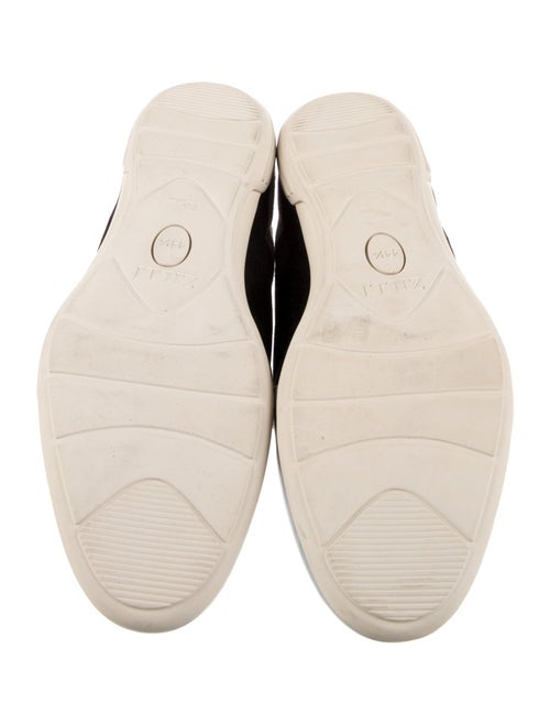 Zilli Leather Colorblock Pattern Sneakers