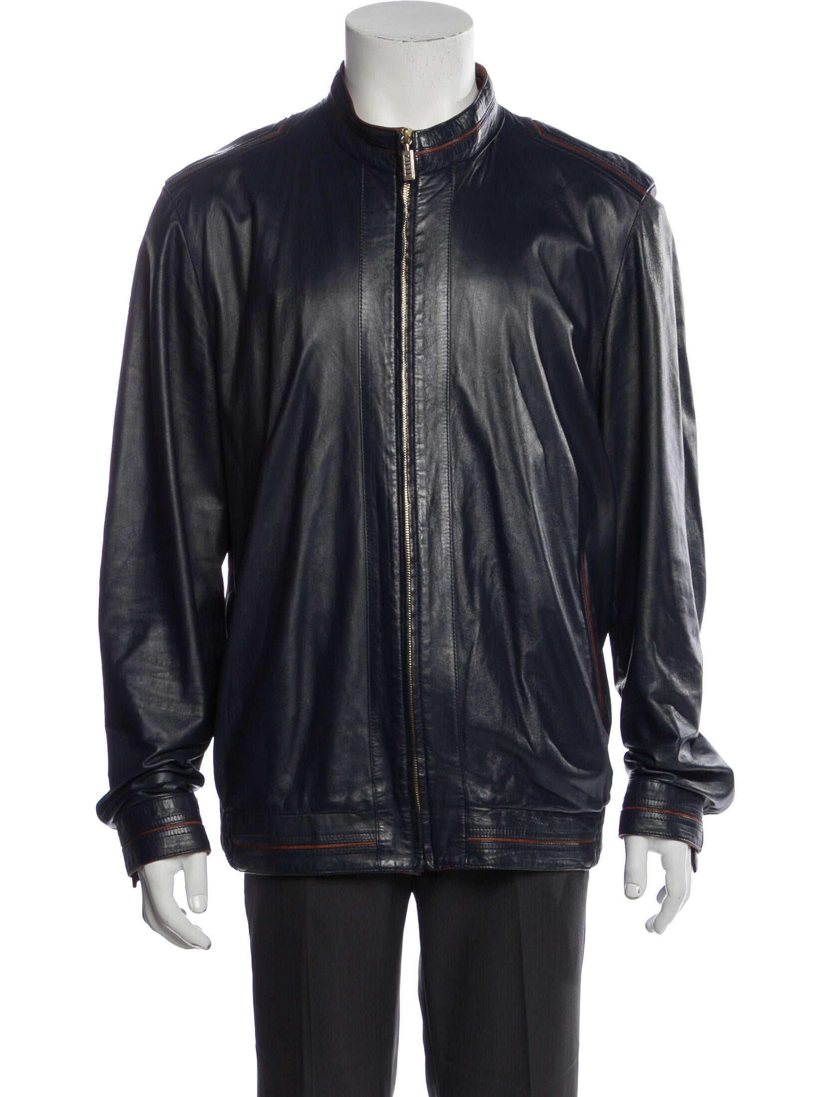 Zilli Leather Moto Jacket