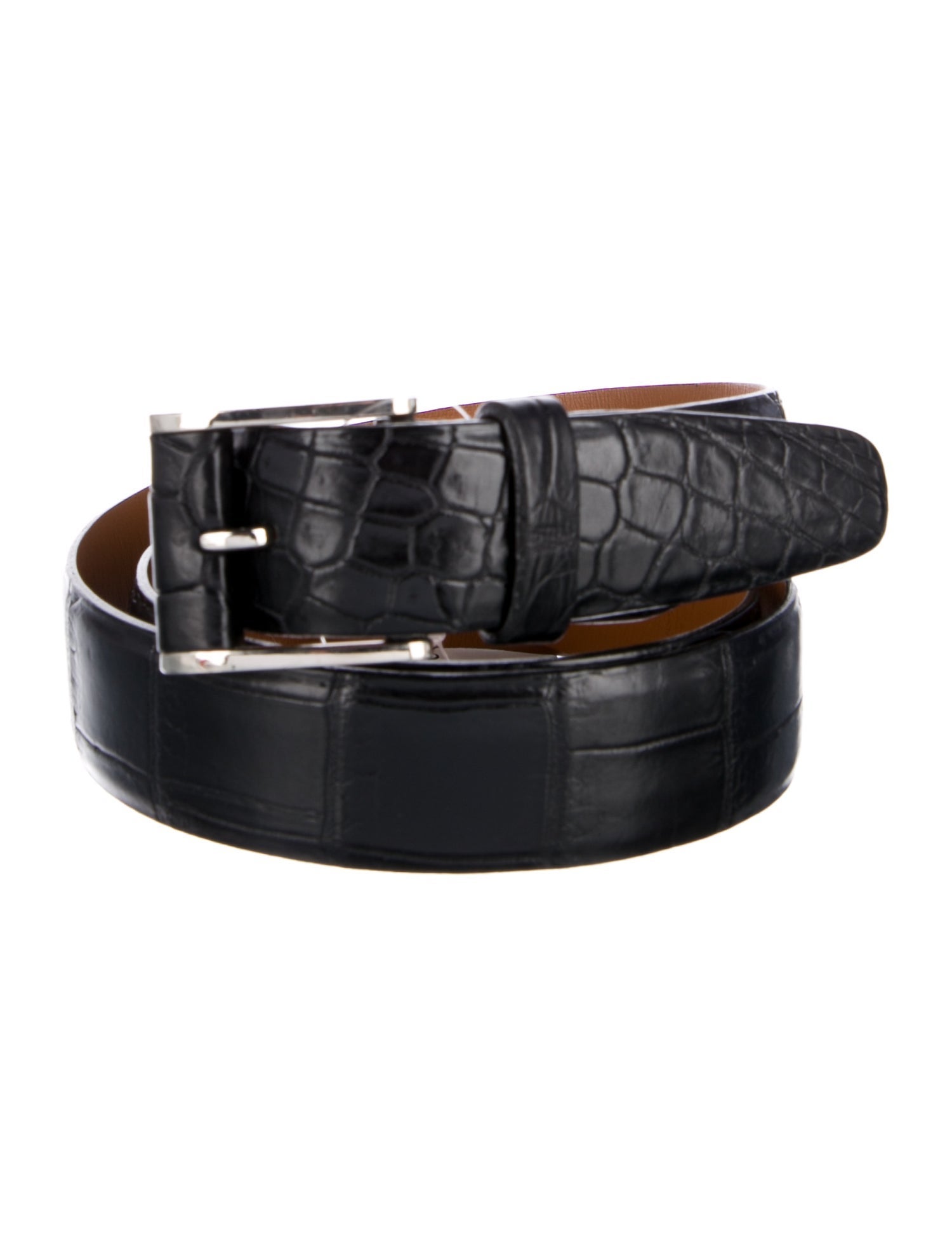 Zilli Embossed Leather Waist Belt
