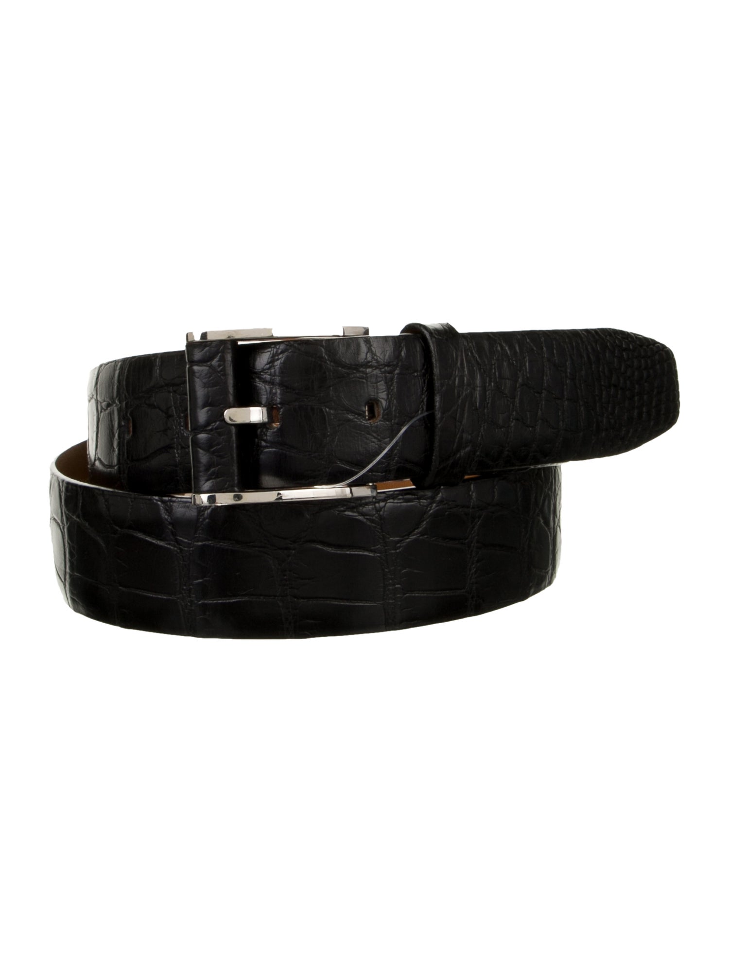 Zilli Embossed Leather Waist Belt