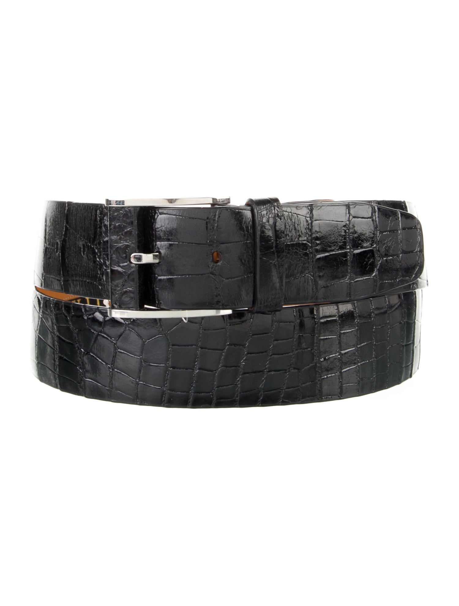 Zilli Embossed Leather Waist Belt