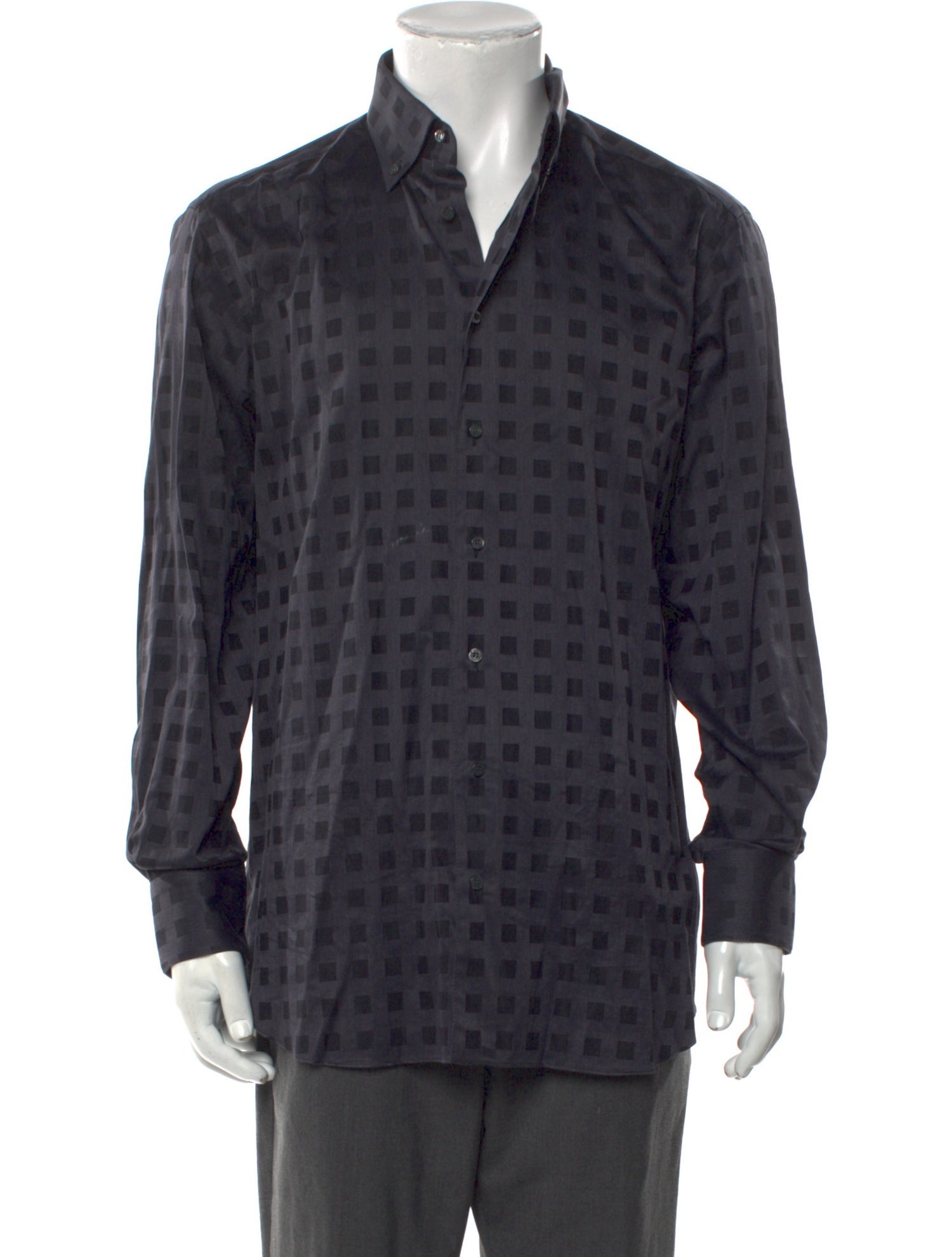 Zilli Printed Long Sleeve Dress Shirt