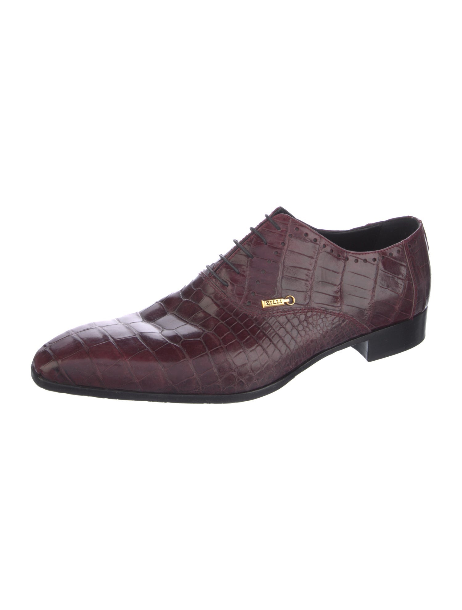 Zilli Embossed Leather Oxfords