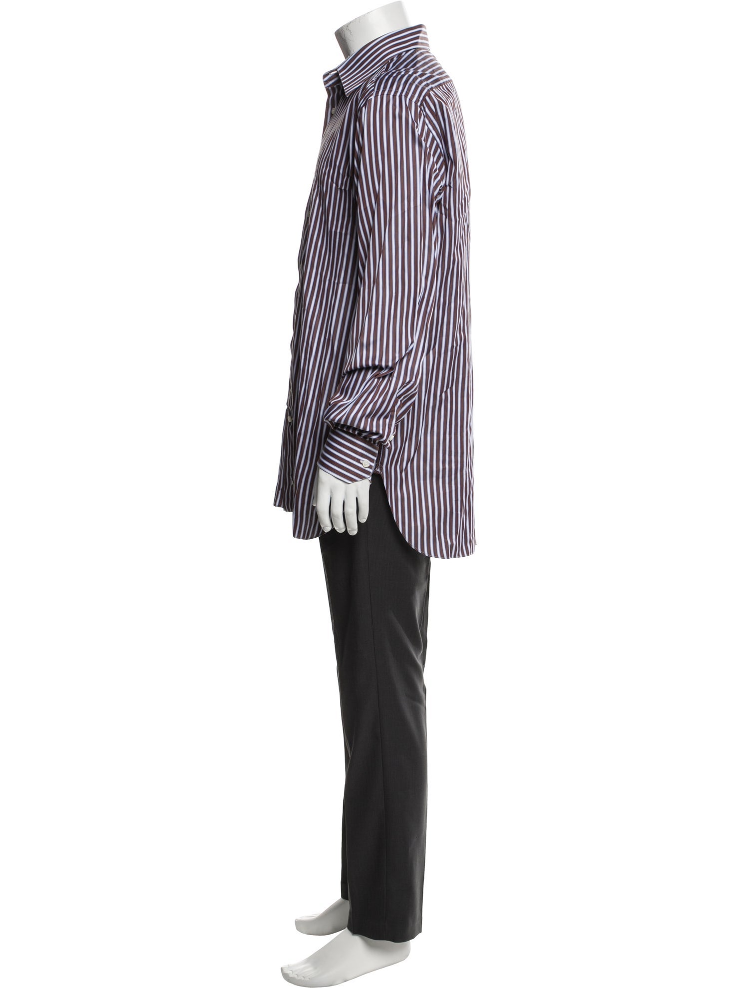 Zilli Striped Long Sleeve Dress Shirt
