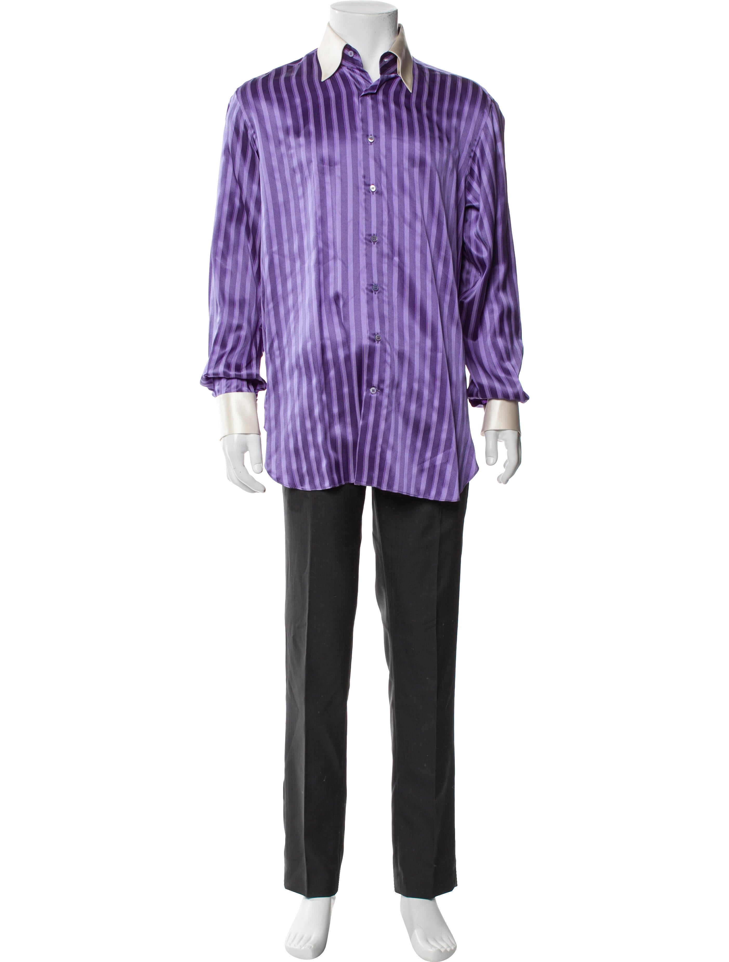 Zilli Silk Striped Dress Shirt