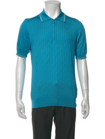 Pre-owned Zilli Silk Patterned Shirt In Blue