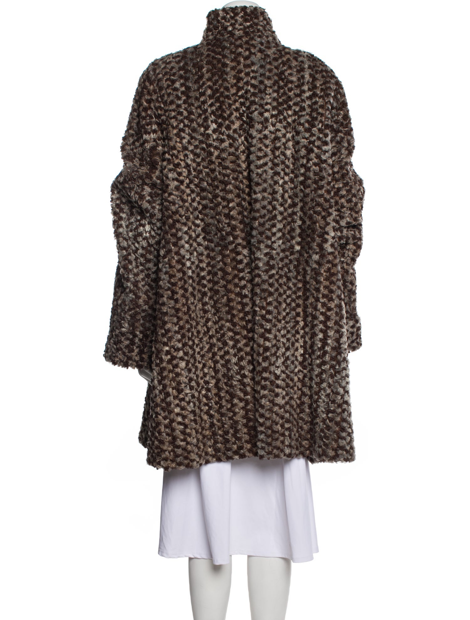 Zuki Animal Print Fur Coat