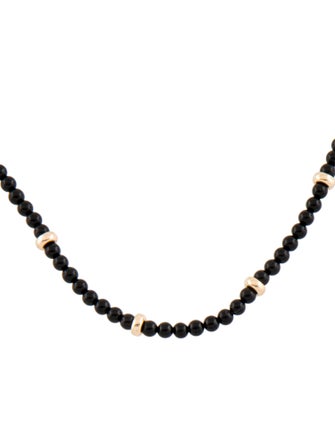 Zoe Lev Onyx Segment Bead Necklace