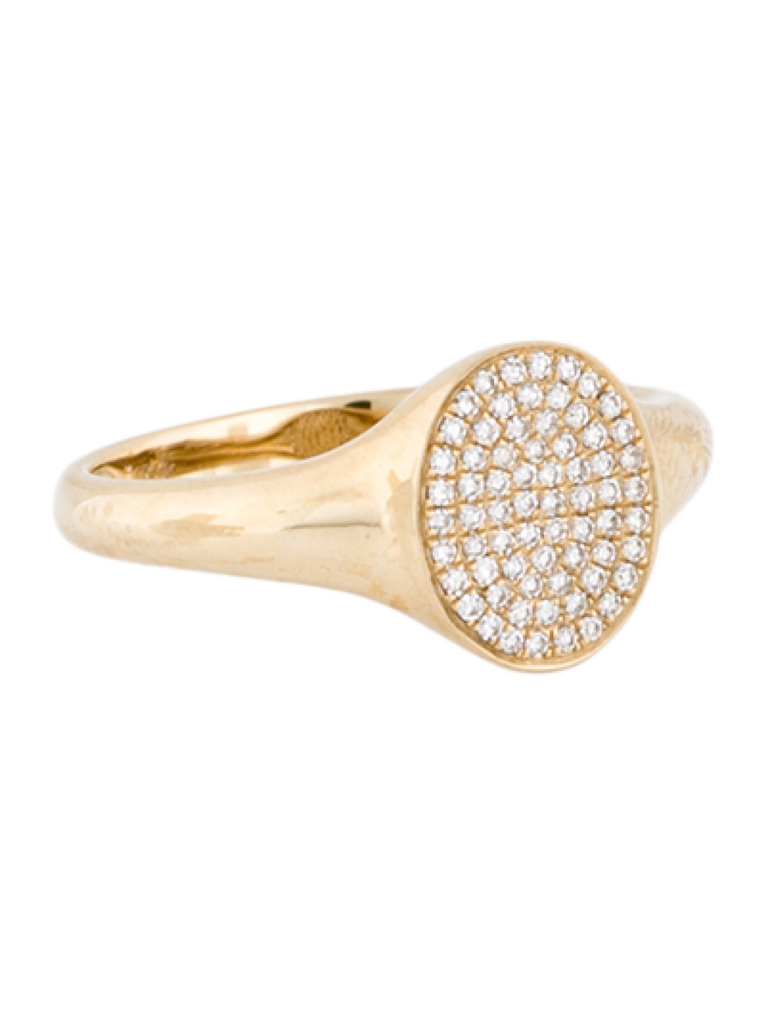 Zoe Lev 14K Diamond Signet Ring