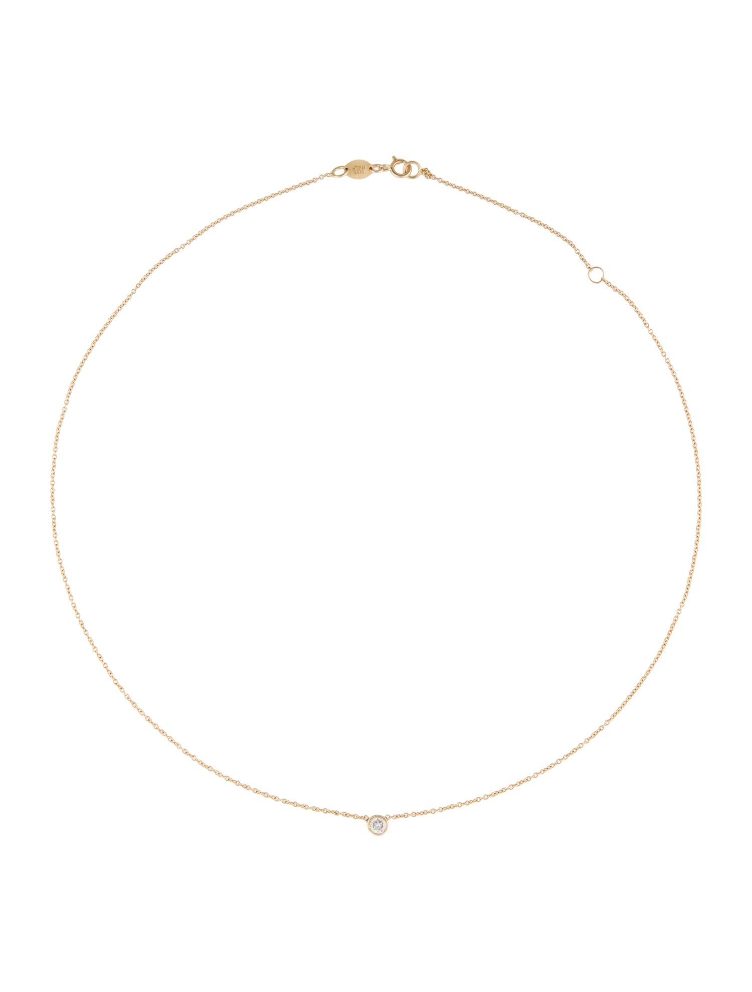 Zoe Lev 14K Diamond Bezel Pendant Necklace