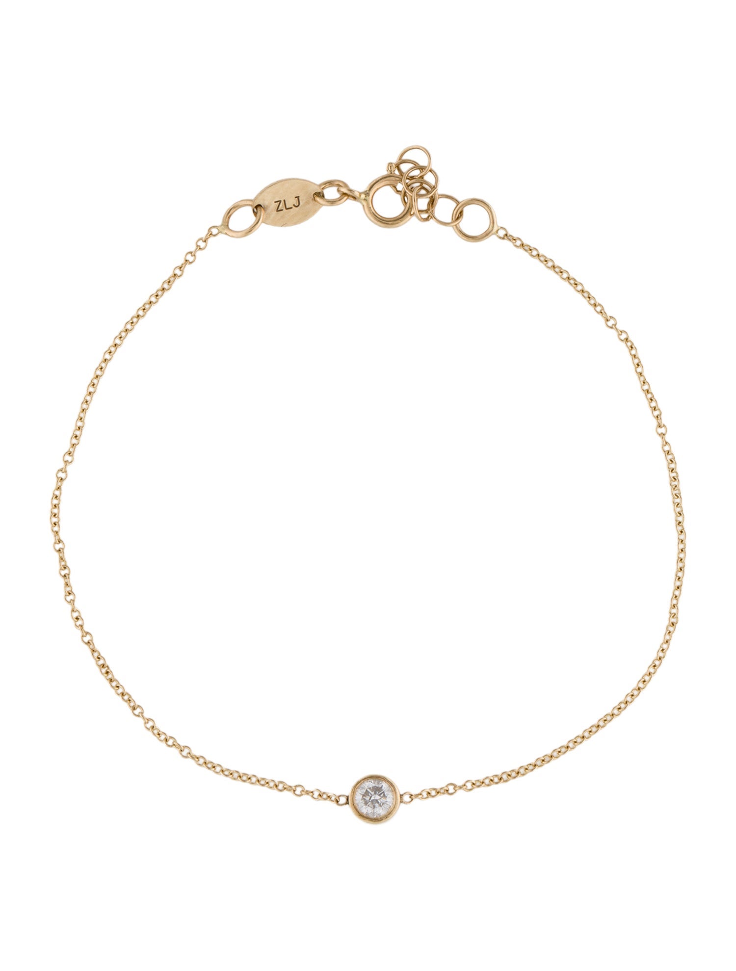 Zoe Lev 14K Diamond Station Bracelet
