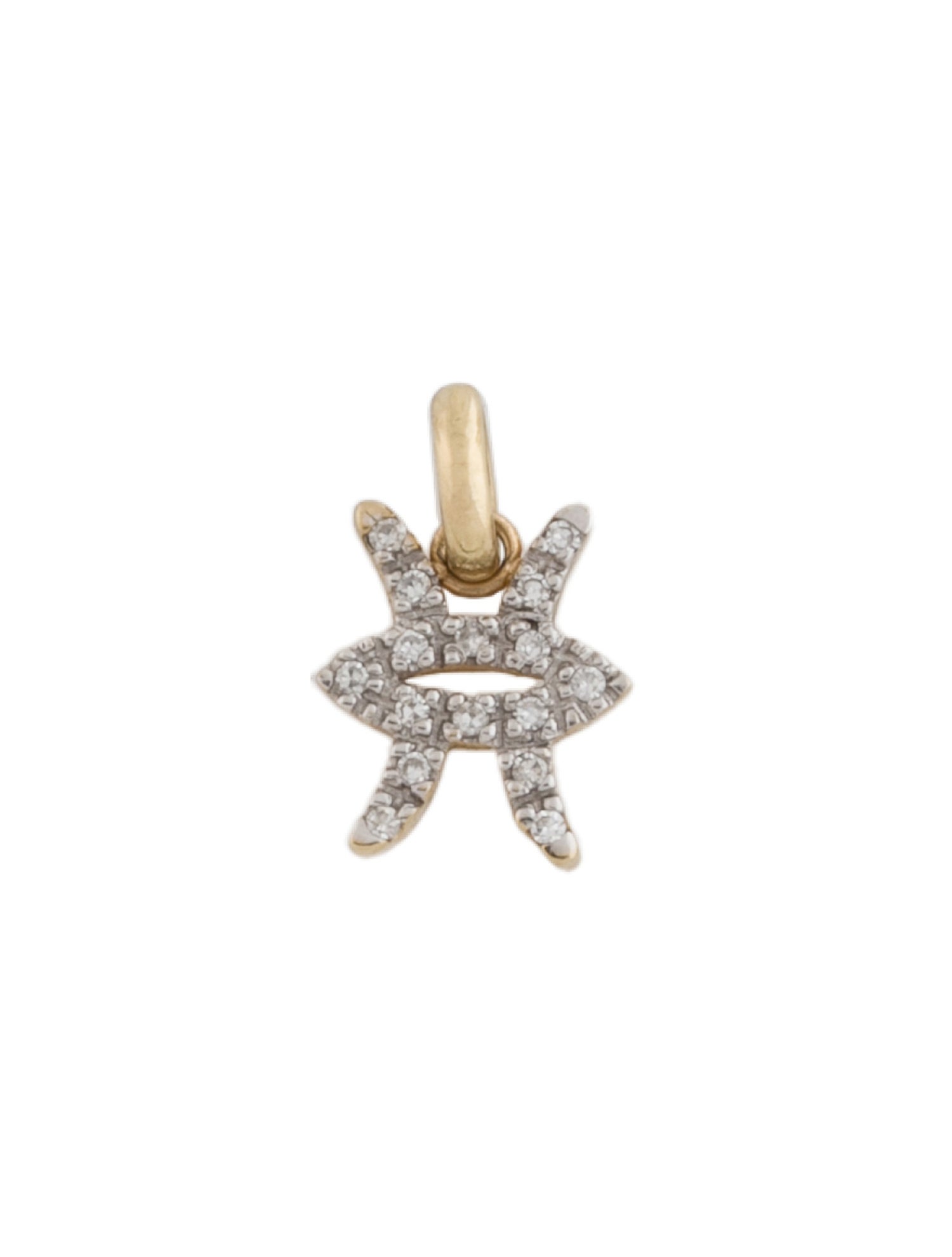 Zoe Lev 14K Diamond Pisces Zodiac Pendant