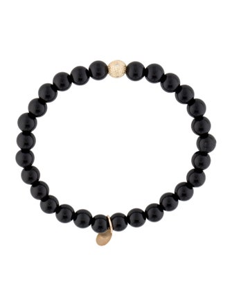 Zoe Lev 14K Diamond-Accented Onyx Bead Bracelet
