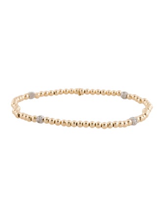 Zoe Lev 14K Diamond Segment Bead Bracelet