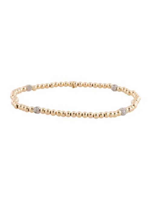 Zoe Lev 14K Diamond Segment Bead Bracelet