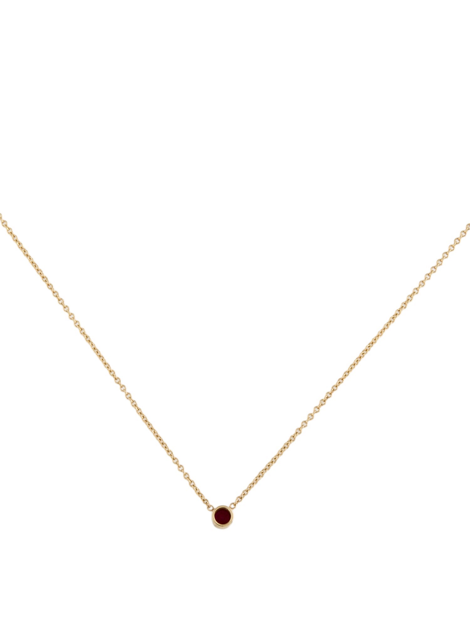 Zoe Lev 14K Ruby Birthstone Necklace