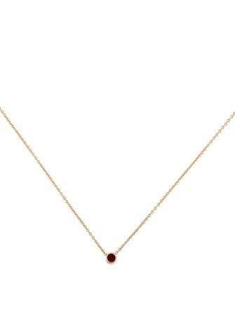 Zoe Lev 14K Ruby Birthstone Necklace