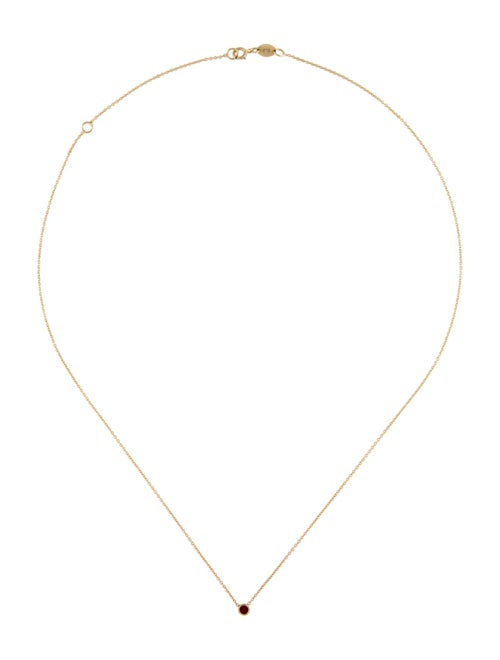 Zoe Lev 14K Ruby Birthstone Necklace