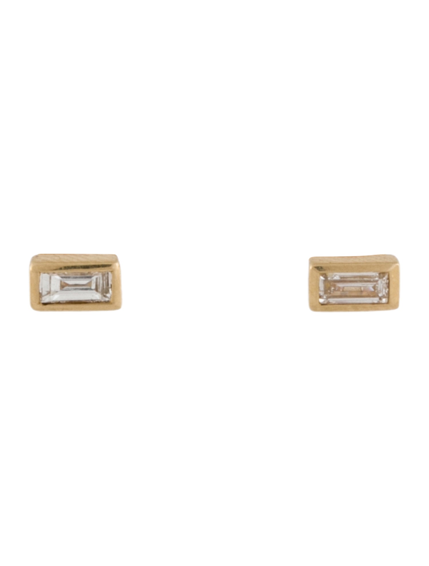Zoe Lev 14K Diamond Baguette Stud Earrings