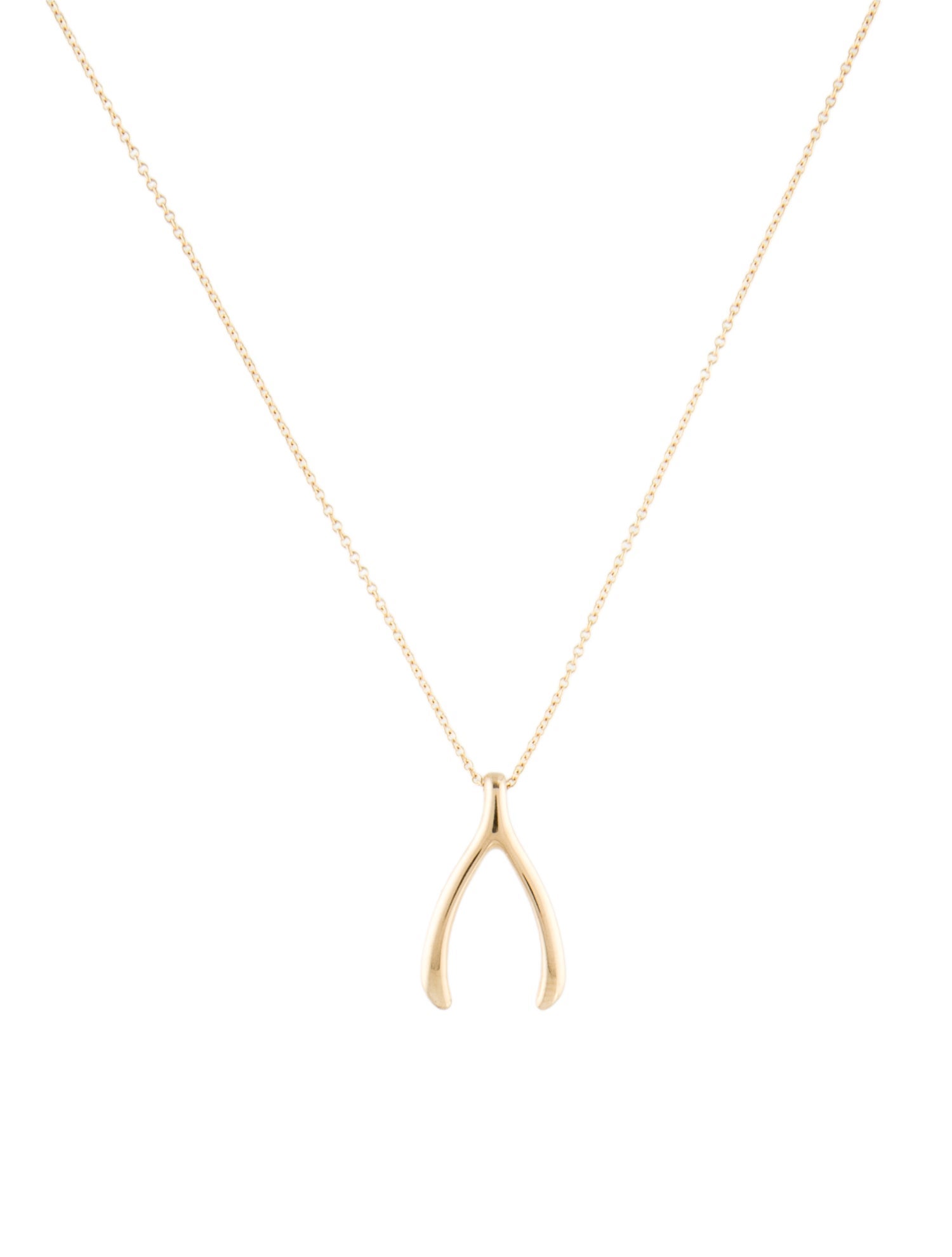 Zoe Lev 14K Wishbone Pendant Necklace