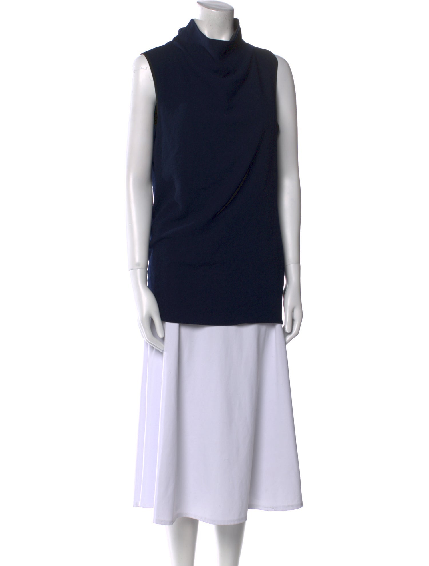 Karolina Zmarlak Silk Cowl Neck Top w/ Tags