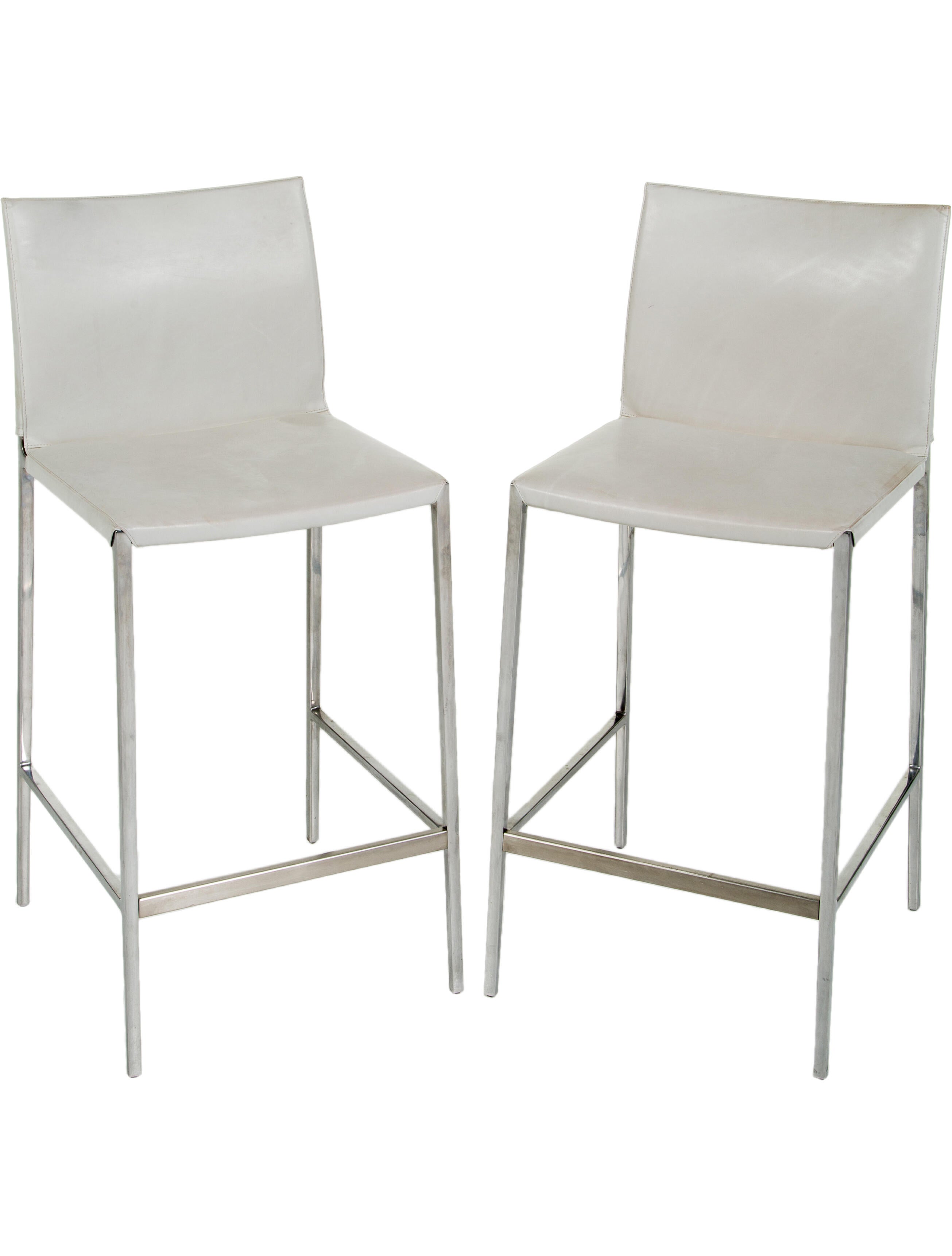 Zanotta Pair of Lio Counter Stools Grey, 2 pieces Seating, Furniture ZNTTA20016 The RealReal