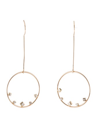 Zoë Chicco 14K Diamond Circle Drop Earrings
