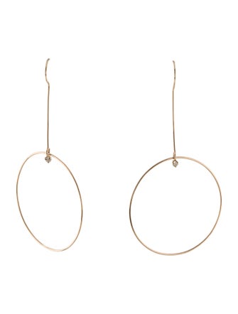 Zoë Chicco 14K Diamond Large Circle Drop Earrings