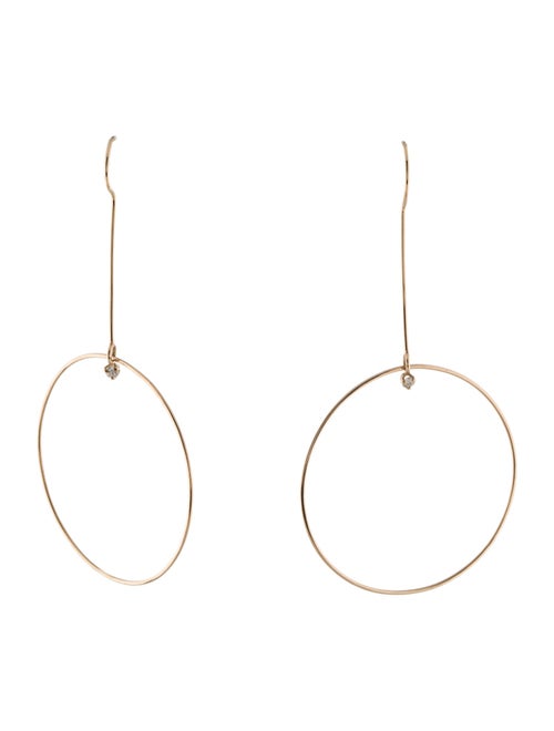 Zoë Chicco 14K Diamond Large Circle Drop Earrings