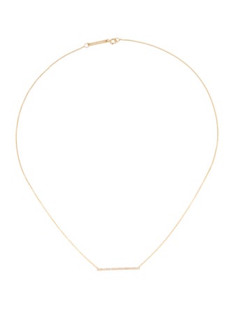 Zoë Chicco 14K Diamond Thin Bar Pendant Necklace