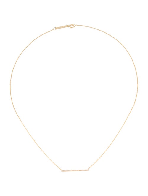 Zoë Chicco 14K Diamond Thin Bar Pendant Necklace