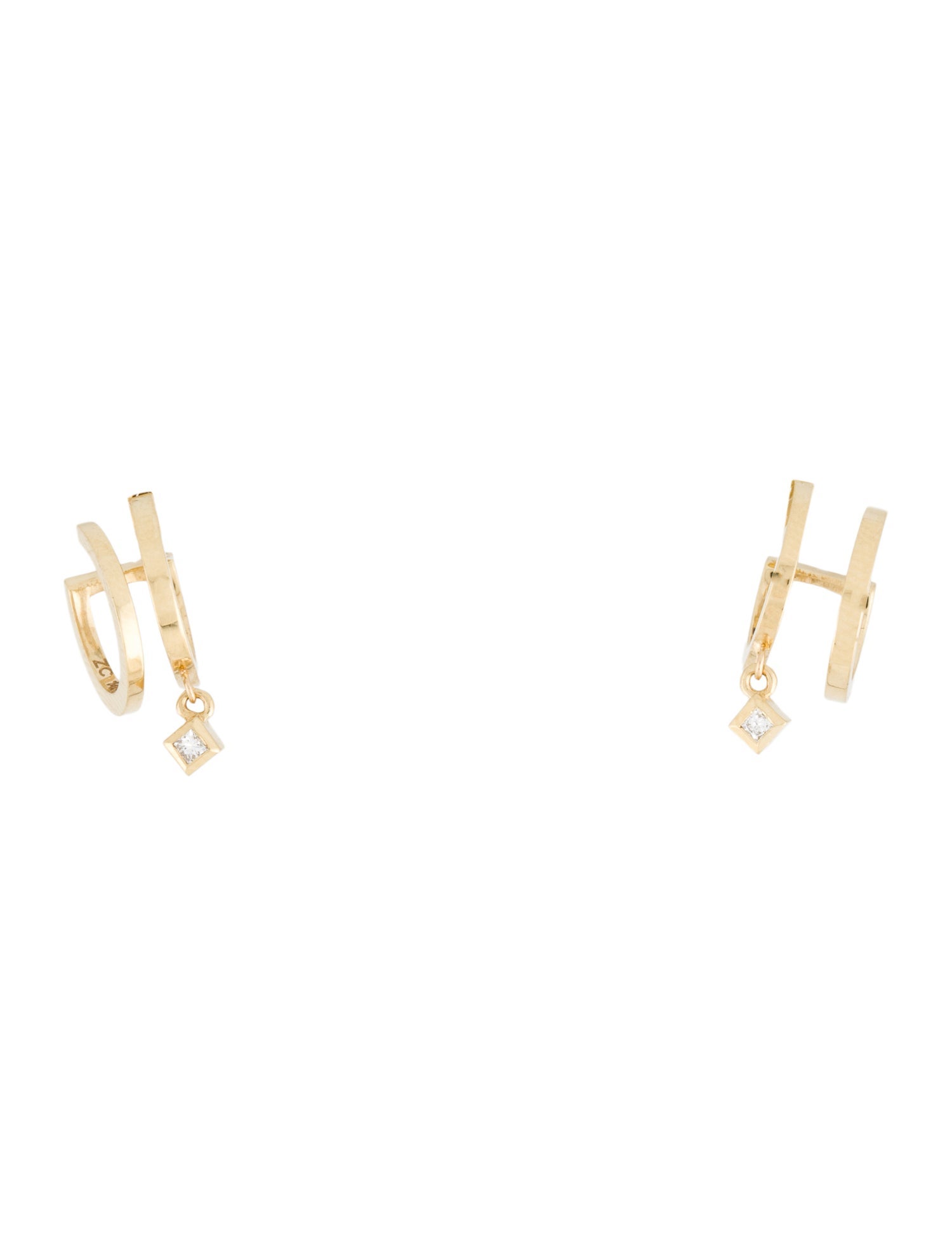 Zoë Chicco 14K Diamond Hoop Earrings