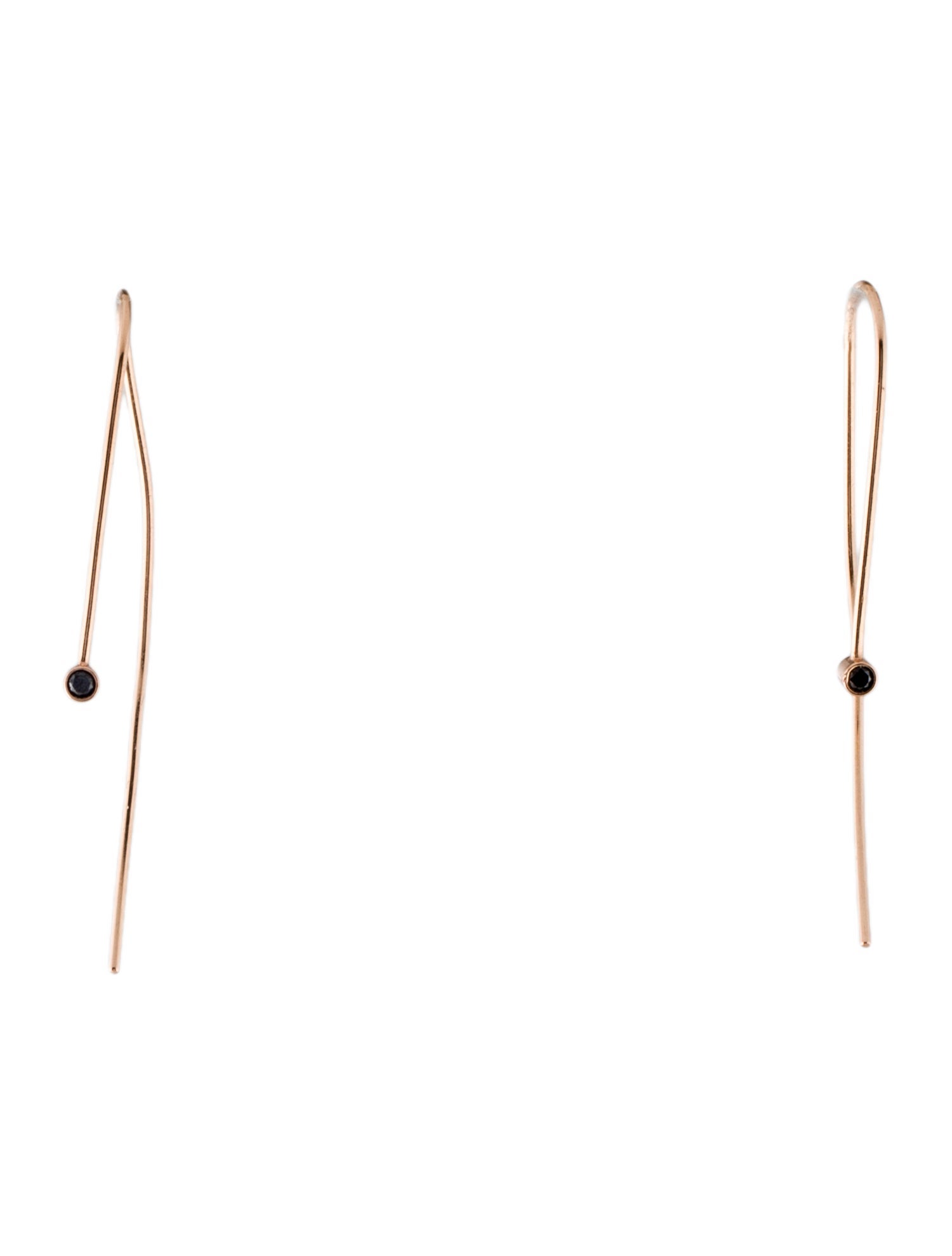Zoë Chicco 14K Diamond Wire Drop Earrings
