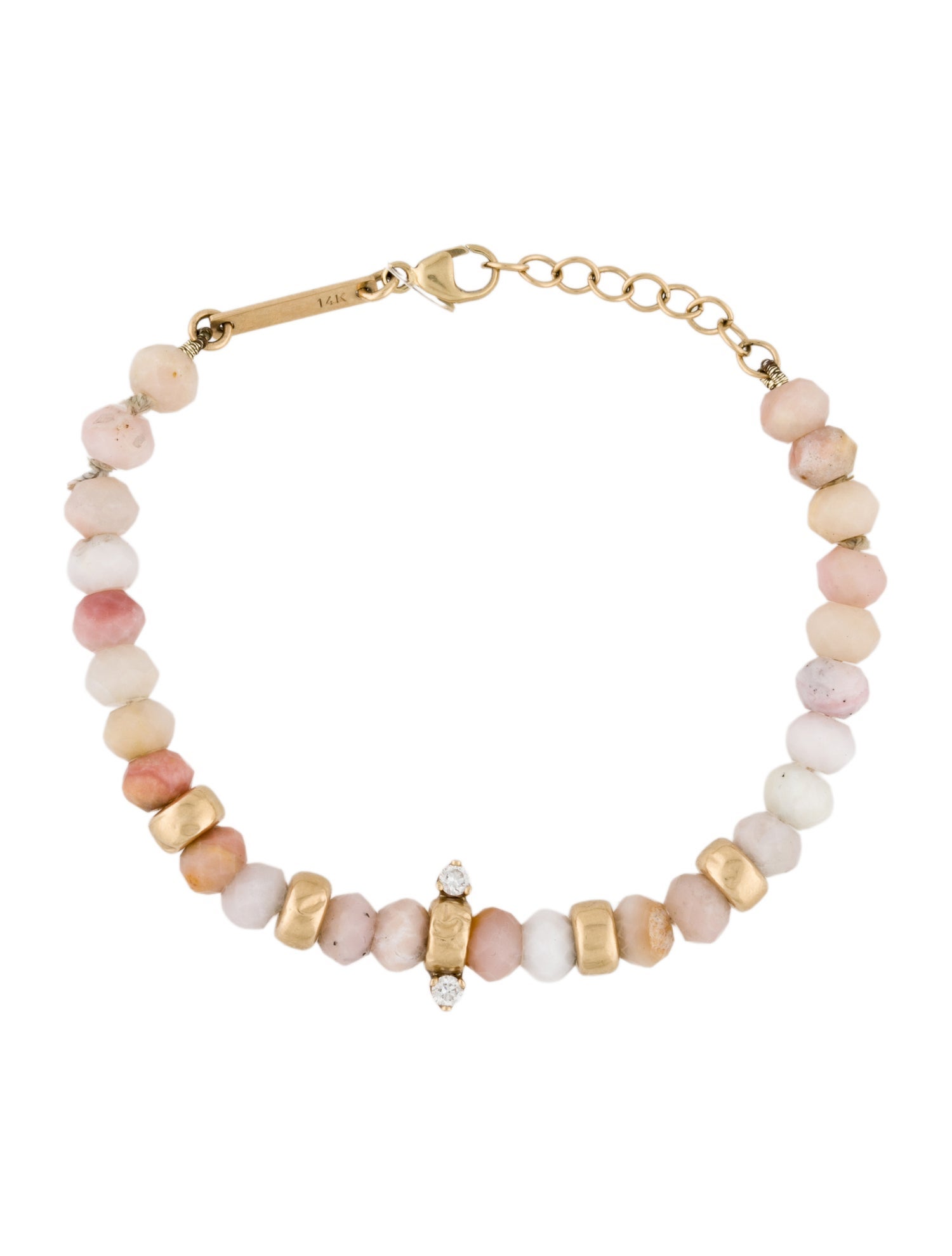 Zoë Chicco 14K Opal & Diamond Bead Bracelet