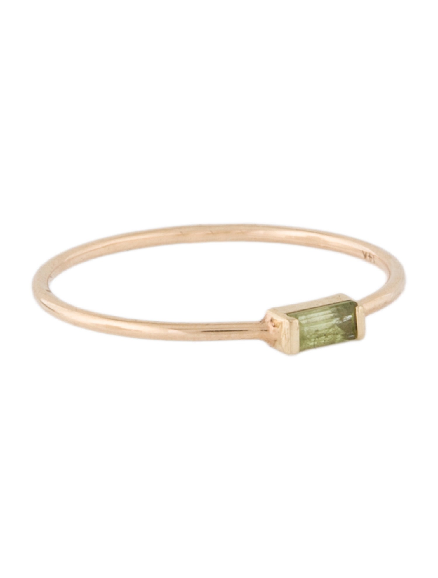 Zoë Chicco 14K Peridot Medium Baguette Ring