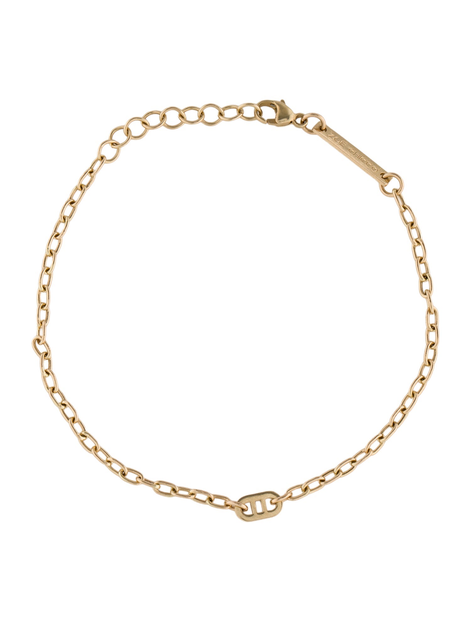 Zoë Chicco 14K Diamond Oval Chain Bracelet