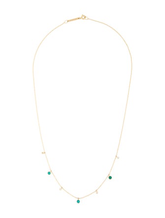 Zoë Chicco 14K Turquoise & Diamond Dangle Necklace