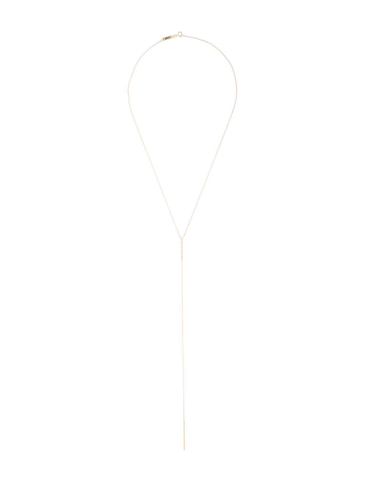 Zoë Chicco 14K Diamond Bar Lariat