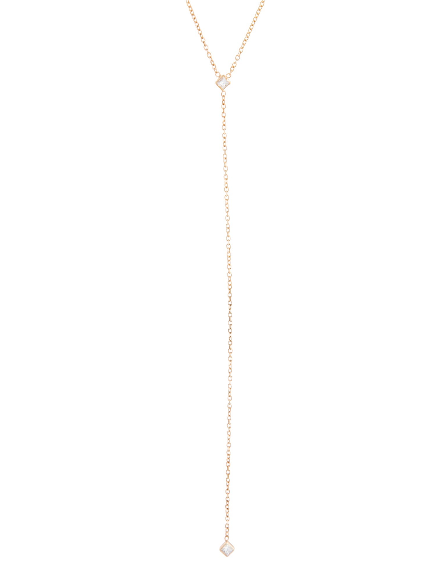 Zoë Chicco 14K Diamond Lariat Necklace