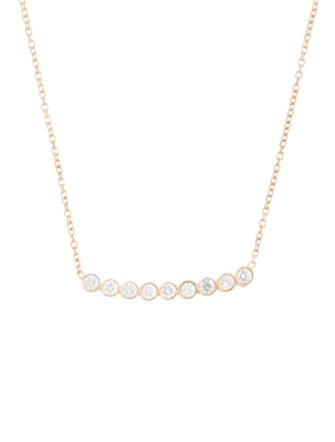 Zoë Chicco 14K Diamond Curved Bar Necklace